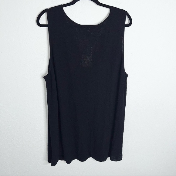 Eileen Fisher Tank Top Women’s 3X Crepe Wool Knit Sleeveless Semi Sheer Z - Picture 5 of 9